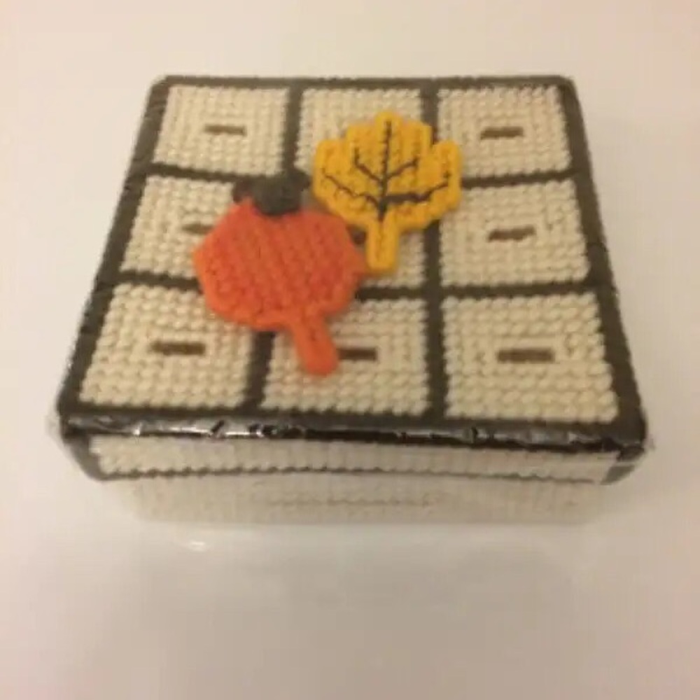 New Tic-Tac-Toe Game Autumn Leaves Thanksgiving Xs and Os Travel Game Handmade